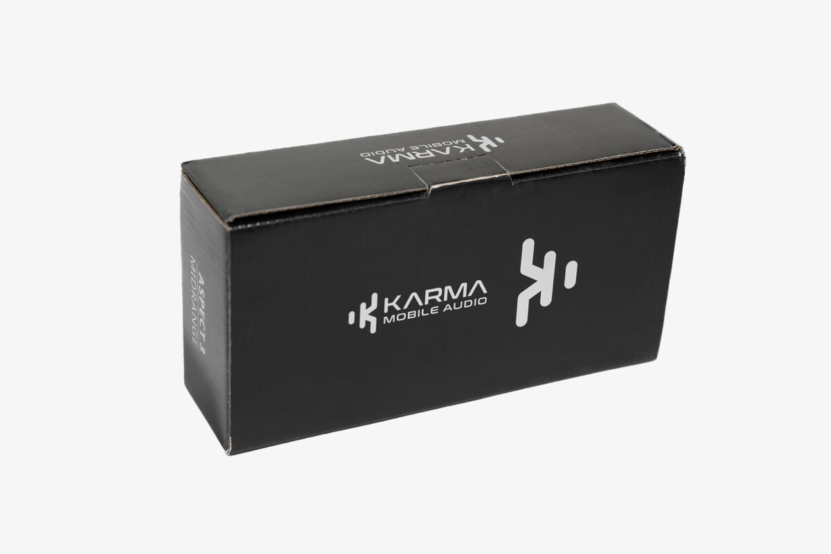 Karma Mobile Audio Aspect 3 three inch Midrange speaker driver for car audio in its box